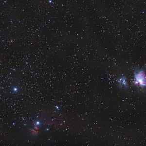 M42 + Flammen Nebel