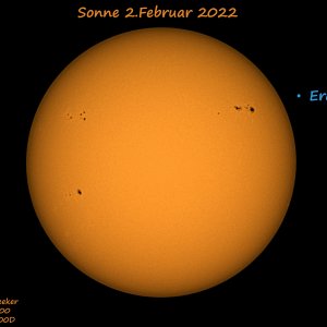 Sonne am 2.Februar 2022