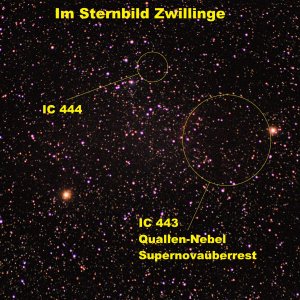 IC 444 / IC 443 Quallen-Nebel Bezeichnung