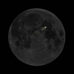 Seltenes Bild vom Neumond