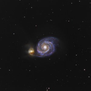 M51- Whirlpool Galaxie Test mit dem CCD47 Reducer am Celestron EdgeHD800