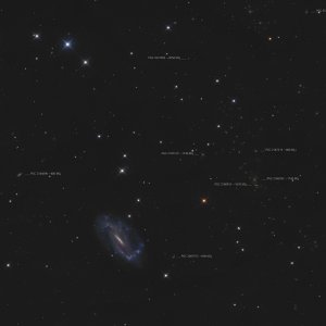 NGC 3319 mit Galaxienhaufen Abell 1056