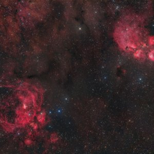 NGC6357+6334  Hummernebel und Katzenpfote