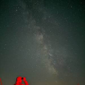 Ich mit Fernglas aufm Aussichsturm, 1:20 Uhr, Handyfoto