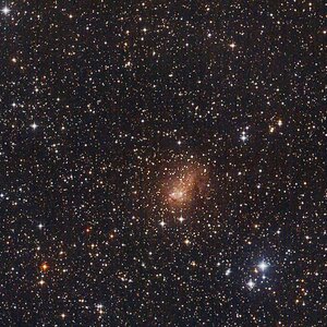 Galaxie IC 10 mit dem 8" f/4 Newton, Canon 600da; 2h 39min in 3 min subs am 06.08.22; kein Filter