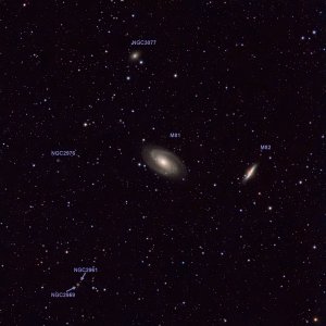 M81 / M82 und Begleitgalaxien (Widefield)