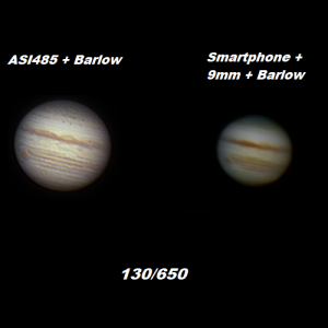 Jupiter ASI485 vs Smartphone