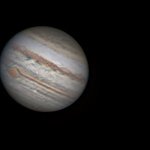 Jupiter mit Europa und Io am 9.10.2022, ASI224 First Light