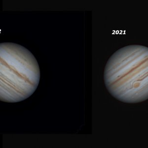 Veränderungen in der Jupiteratmosphäre von 2021 nach 2022