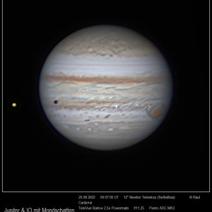 Jupiter mit Mond vom 25.08.2022