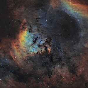 Kosmisches Fragezeichen (NGC7822 SHO+RGB)