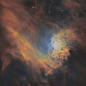 Neuauswertung: Flammender Stern (IC405, SHO+RGB)