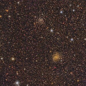 NGC 6946 + 6939 neu bearbeitet vom 08.05.2018; 31x3min ohne Filter; 6" f/4 Newton, Canon 750d;