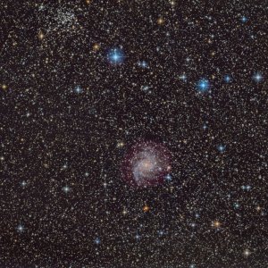 NGC 6946 + 6939 neubearbeitet vom 19.07.2018; 156x30s mit  8" f/4 Newton, Canon 750d;