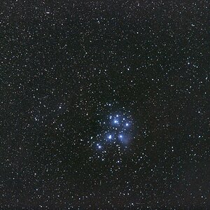 Messier 45 - 10 Minuten Belichtungszeit