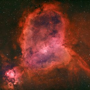 Herznebel IC1805 mit nur 45 Minuten Belichtung