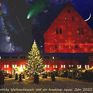 CS über dem Weihnachtsmarkt