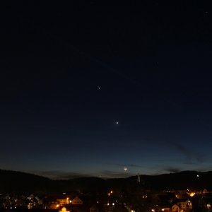 Mond, Venus und Jupiter