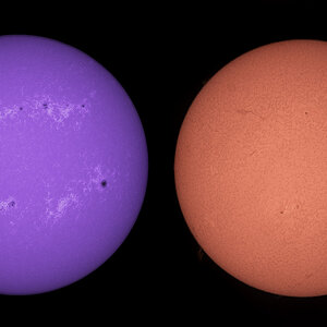 Meine Erst-vorstellung Sonne in Kalzium und H-Alpha