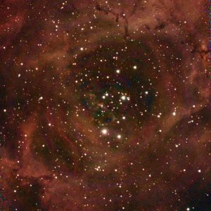 Der Rosettennebel mit offenem Sternhaufen NGC2244