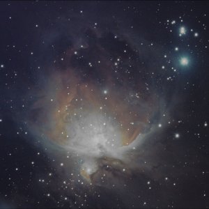 M42 Orionnebel mit gedämpften Farben