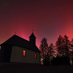 Polarlicht Gahberg/OÖ. am 01.01.2025 um 18:32 MEZ