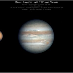 Mars, Jupiter mit GRF und Venus