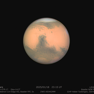 Medium 'Mars am 18.1.2025' in Kategorie 'Planet'