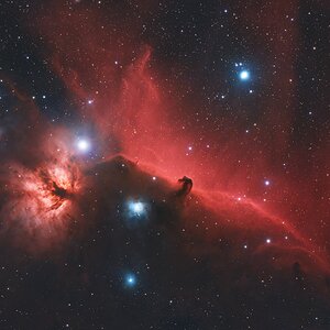 Pferdekopfnebel (IC 434)  & Flammennebel (NGC 2024)