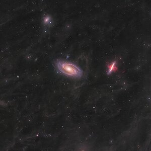 M81 / M82 und Friends eingebettet in jeder Menge IFN als LRGB HO