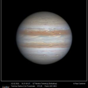 Jupiter vom 02.02.25 bei Tageslicht gegen 16:21 UT