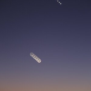 Mond-Venus-Merkur-Punktspurbild 01.03.2025