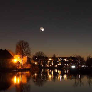 Punktspur Venus Mond und Merkur