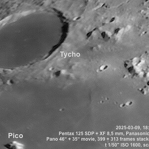 2025-03-09, 18:34/18:35 UT, Plato / Alpental "Pano" mit 5"