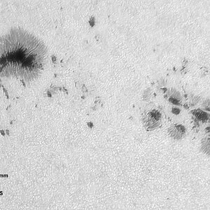 Sonne AR 14048, 2025-04-03, 09:13 UT, nur 18 Frames verwendet