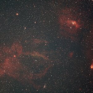 NGC7635 / SH 2-157 / NGC7538  -ANTLIA-QUAD-BAND-FILTER 15x300 Sekunden Gain 100