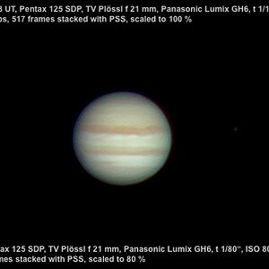 Jupiter und ein "kleiner süßer 125 mm Mars" vom 05.04.2025