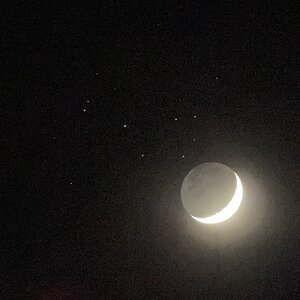 Mond + Plejaden
