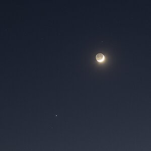 Mond bei Jupiter und Alnath