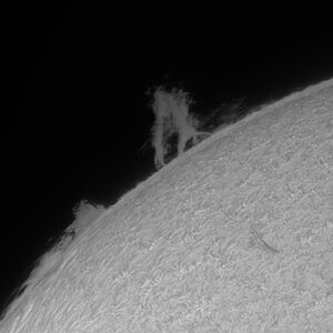 Protuberanz am Sonnenwestrand 18:10MESZ