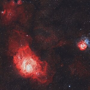 Lagunen- und Trifid-Nebel