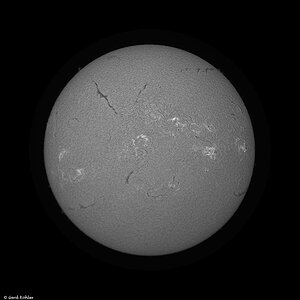 Die Sonne in der H-alpha Linie.