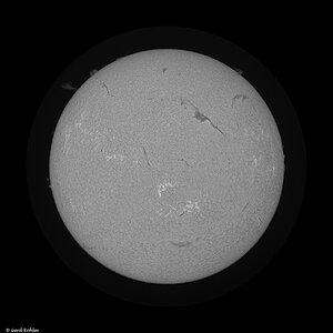 Die Sonne in der H-alpha Linie.