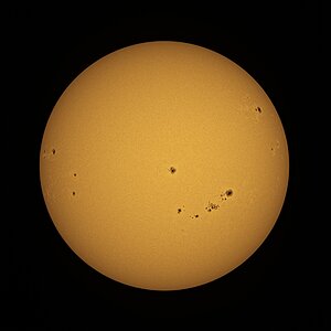 Sonne mit großer Fleckengruppe 2025-08-31