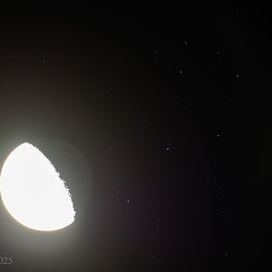 Bedeckung von Plejaden durch la luna