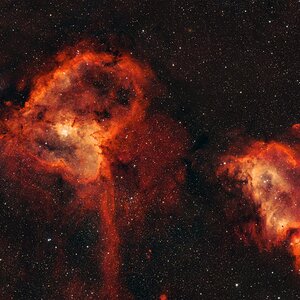IC1805 , IC1848 , Melotte15 , Heart and Soul Nebulae
