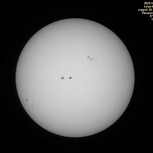 Sonne mit Spektiv Televid 2025-10-13