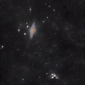 NGC 7331 mit IFN und Stephan's Quintet