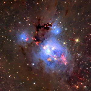 IC 5134 und NGC 7129 in H-alpha und Kontinuum