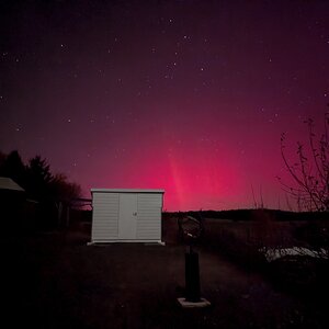 Polarlicht über dem Astronomischen Zentrum Martinsberg